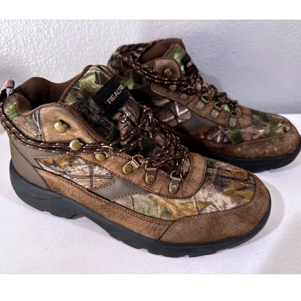 Realtree Camo‎ Hiking Hunting Boots Men's 11 Brown Leather Camouflage Gorcorp